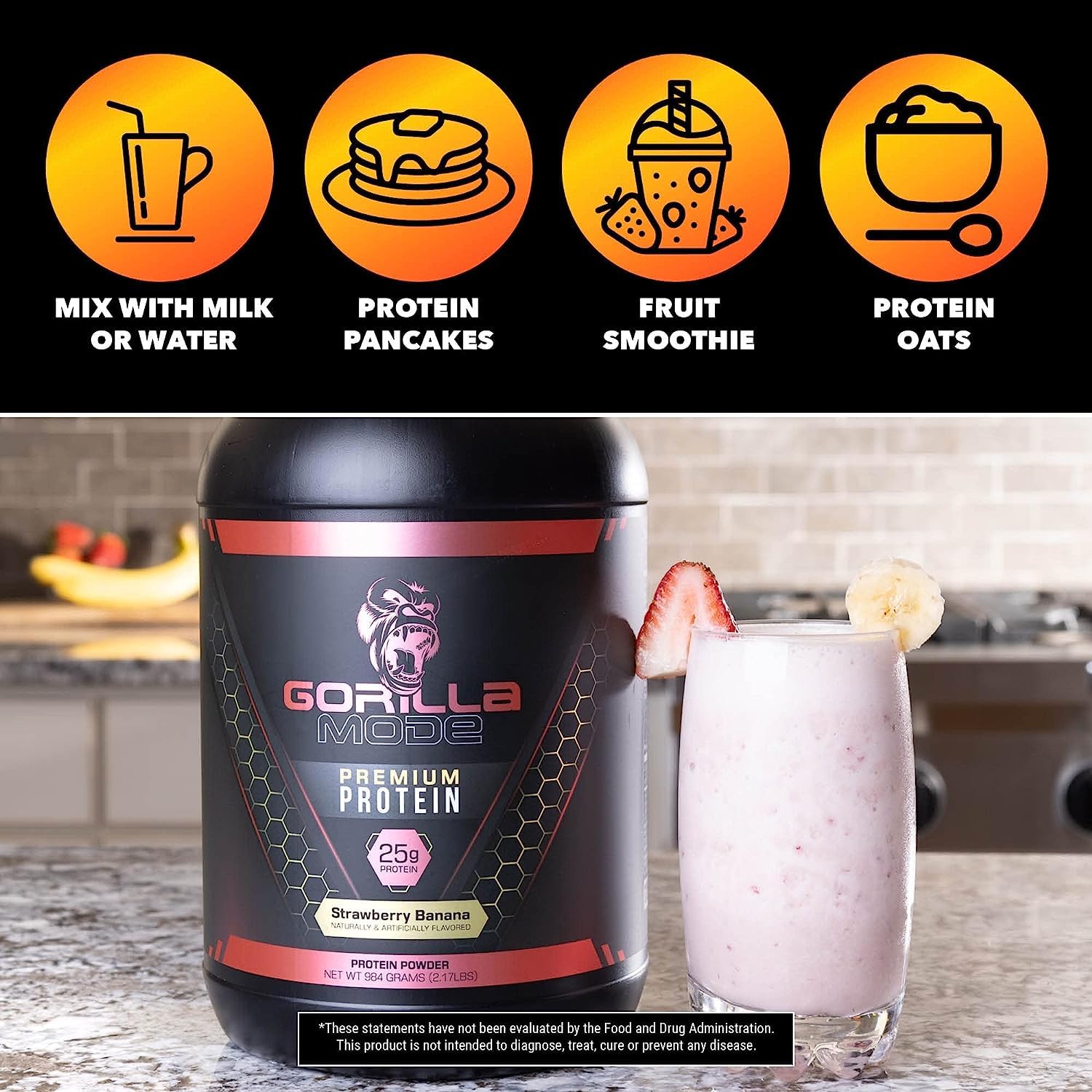 Gorilla Mode Premium Protein - Chocolate Peanut Butter / 24 Grams of Protein/Recover - Maple Wellness Supplements