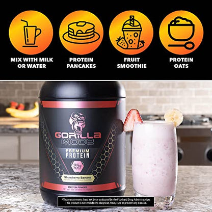 Gorilla Mode Premium Whey Protein - Chocolate / 25 Grams of Whey Protein Isolate - Maple Wellness Supplements
