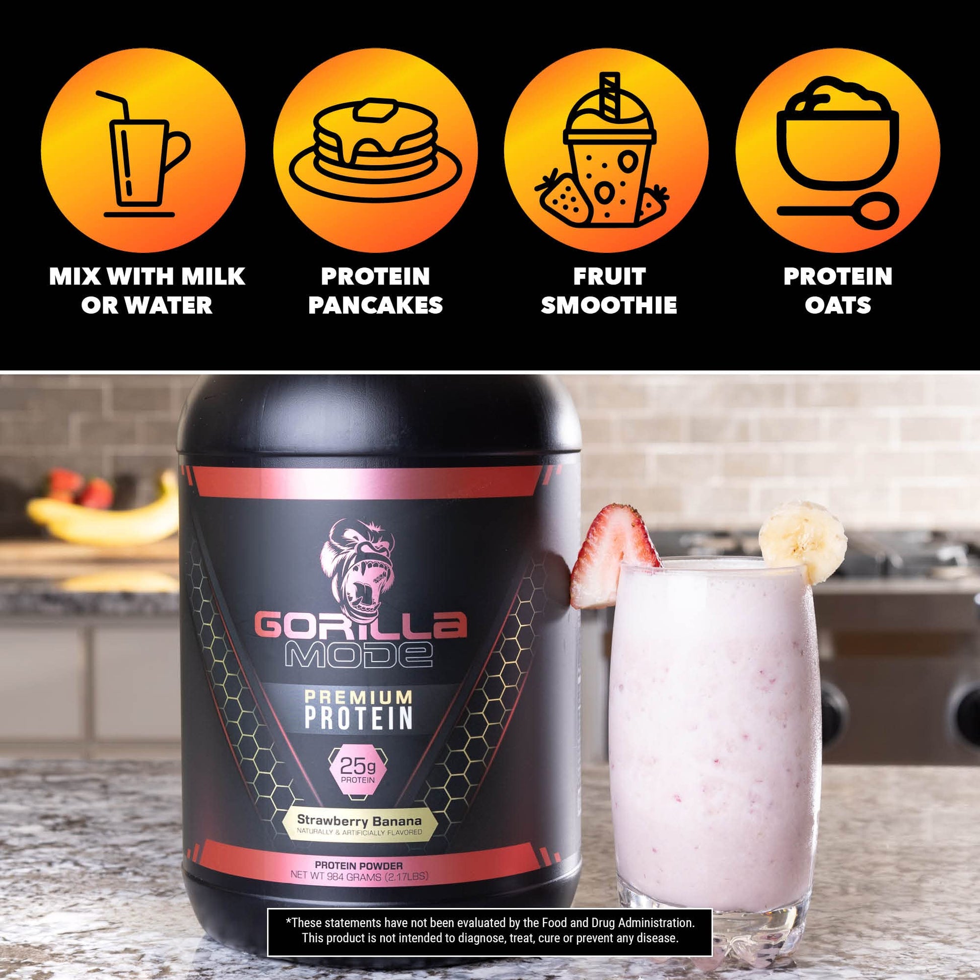 Gorilla Mode Premium Whey Protein - Chocolate Peanut Butter / 25 Grams of Whey - Maple Wellness Supplements