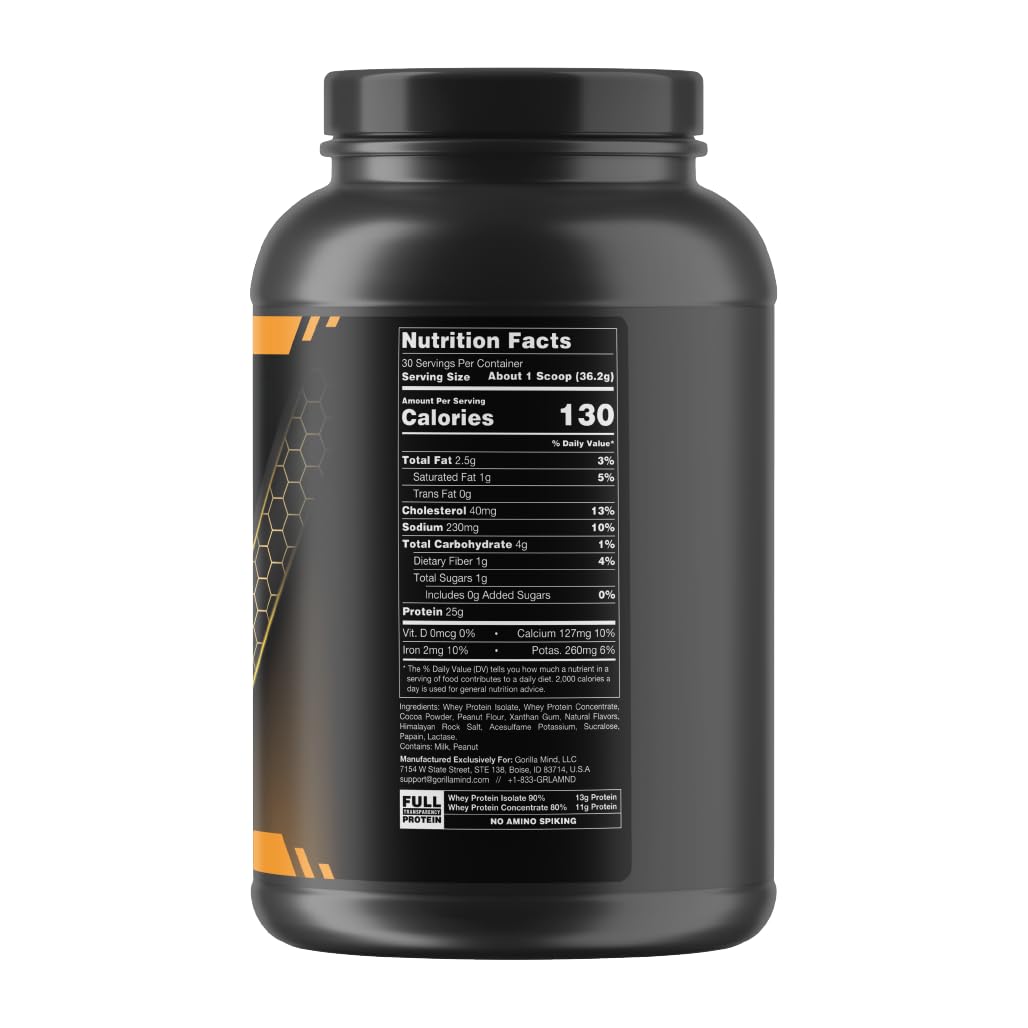 Gorilla Mode Premium Whey Protein - Chocolate Peanut Butter / 25 Grams of Whey - Maple Wellness Supplements