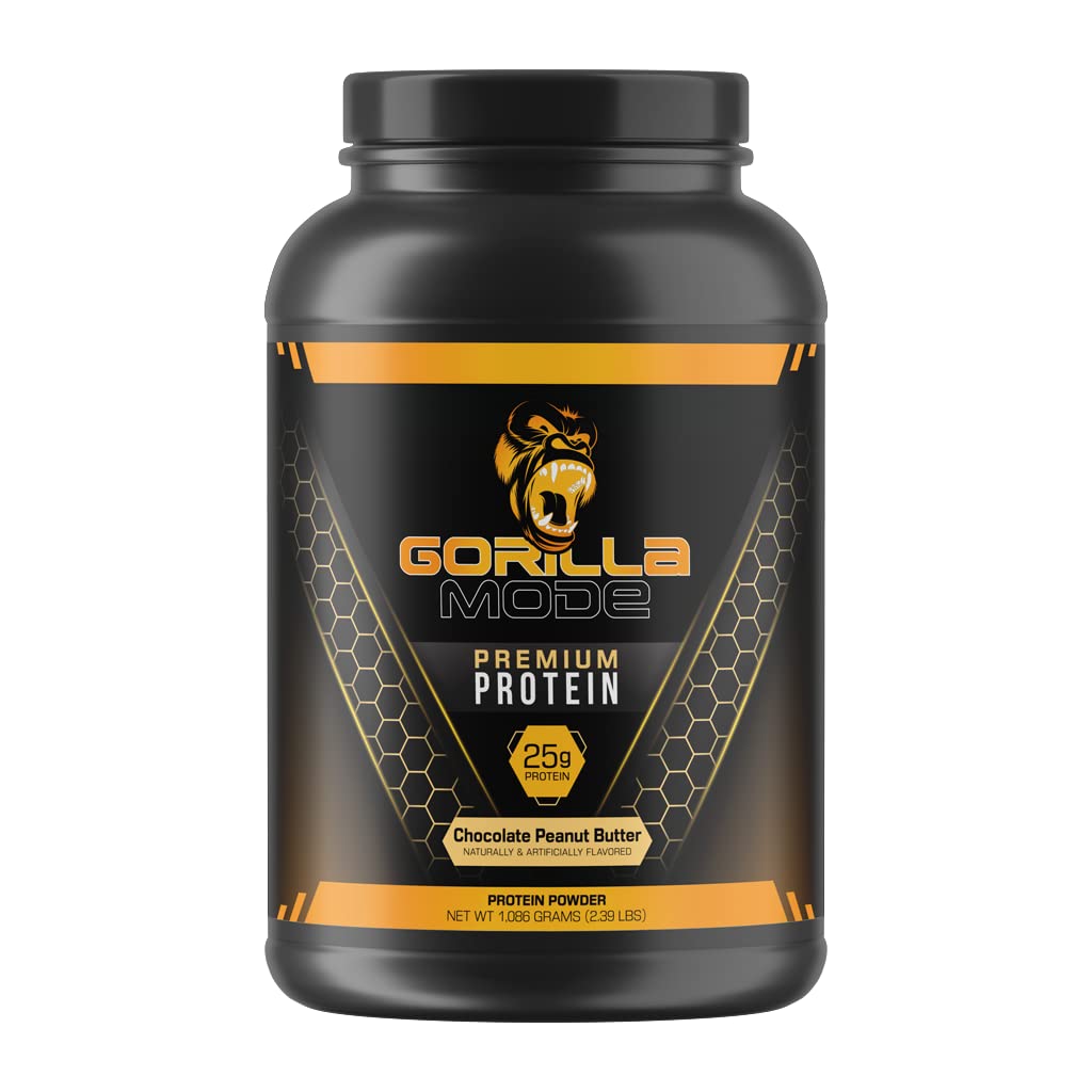 Gorilla Mode Premium Whey Protein - Chocolate Peanut Butter / 25 Grams of Whey - Maple Wellness Supplements