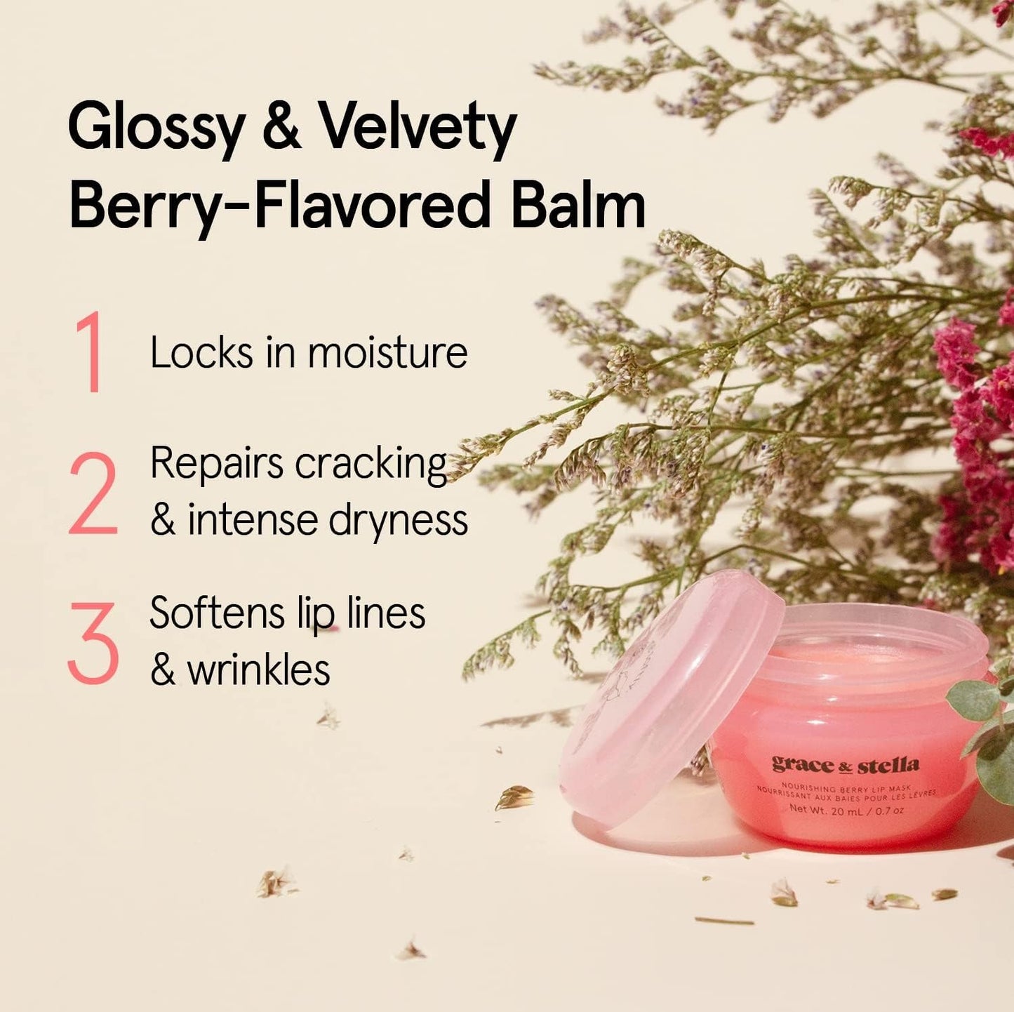 grace & stella Award Winning Lip Butter - Hydrating Lip Balm - Nourishing Lip Mask (1-pack) Travel Essentials, Travel Size Toiletries - Maple Wellness Supplements