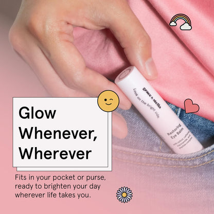 grace & stella Under Eye Brightener Balm Stick - Travel Size Toiletries - Retinol & Caffeine Eye Cream - Maple Wellness Supplements