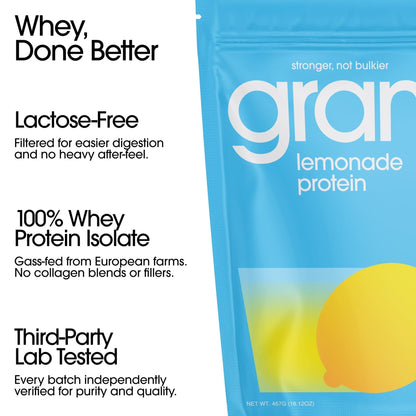 GRAMMS Clear Protein Powder 20G Protein for Women & Men | Lactose Free, Grass-Fed Whey Isolate, Gluten Free, Zero Sugar, Gut Friendly, Non-Bloating - Maple Wellness Supplements
