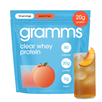 GRAMMS Clear Protein Powder Packets 20G Protein for Women & Men | Lactose Free, Grass-Fed Whey Isolate, Gluten Free, Zero Sugar, Gut Friendly, Non-Bloating - Maple Wellness Supplements