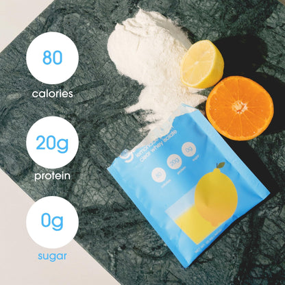 GRAMMS Clear Protein Powder Packets 20G Protein Sample Packets Variety Flavors for Women & Men | Lactose Free, Grass-Fed Whey Isolate, Gluten Free, Zero Sugar, Gut Friendly, Non-Bloating(9 Pack) - Maple Wellness Supplements