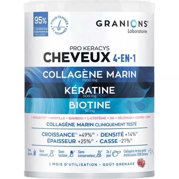 Granions Pro Keracys Hair 4-in-1 Collagen + Keratin + Biotin 300g - Maple Wellness Supplements