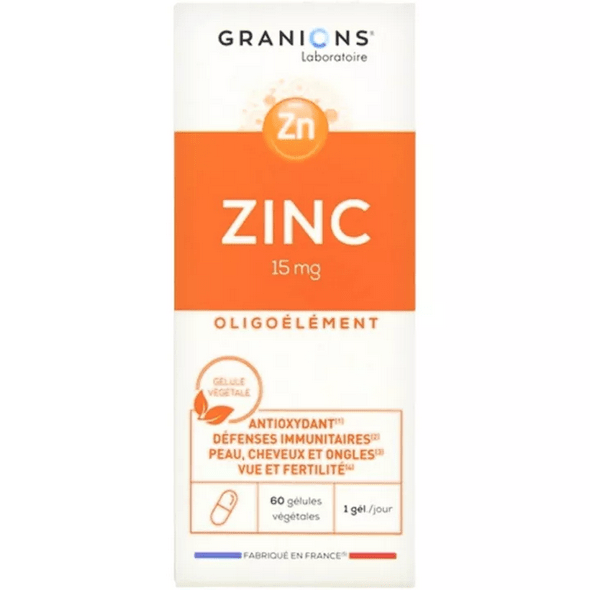 Granions Zinc 15mg Immune Defense 60 capsules - Maple Wellness Supplements
