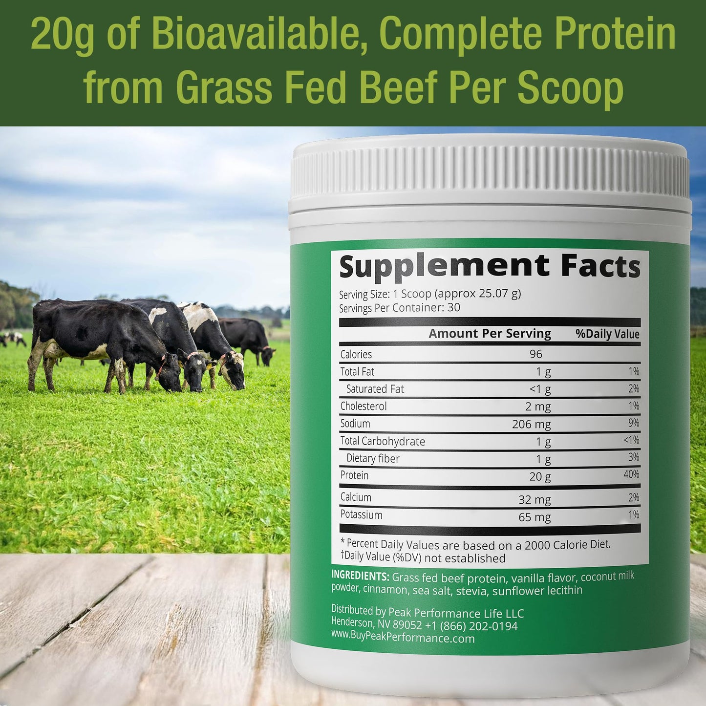 Grass Fed Beef Protein Powder - Lactose Free Great Tasting Beef Protein Isolate. Complete Animal Based Non Dairy Paleo Carnivore Supplement for Prime Muscle Building. No Whey. Vanilla Flavor - Maple Wellness Supplements