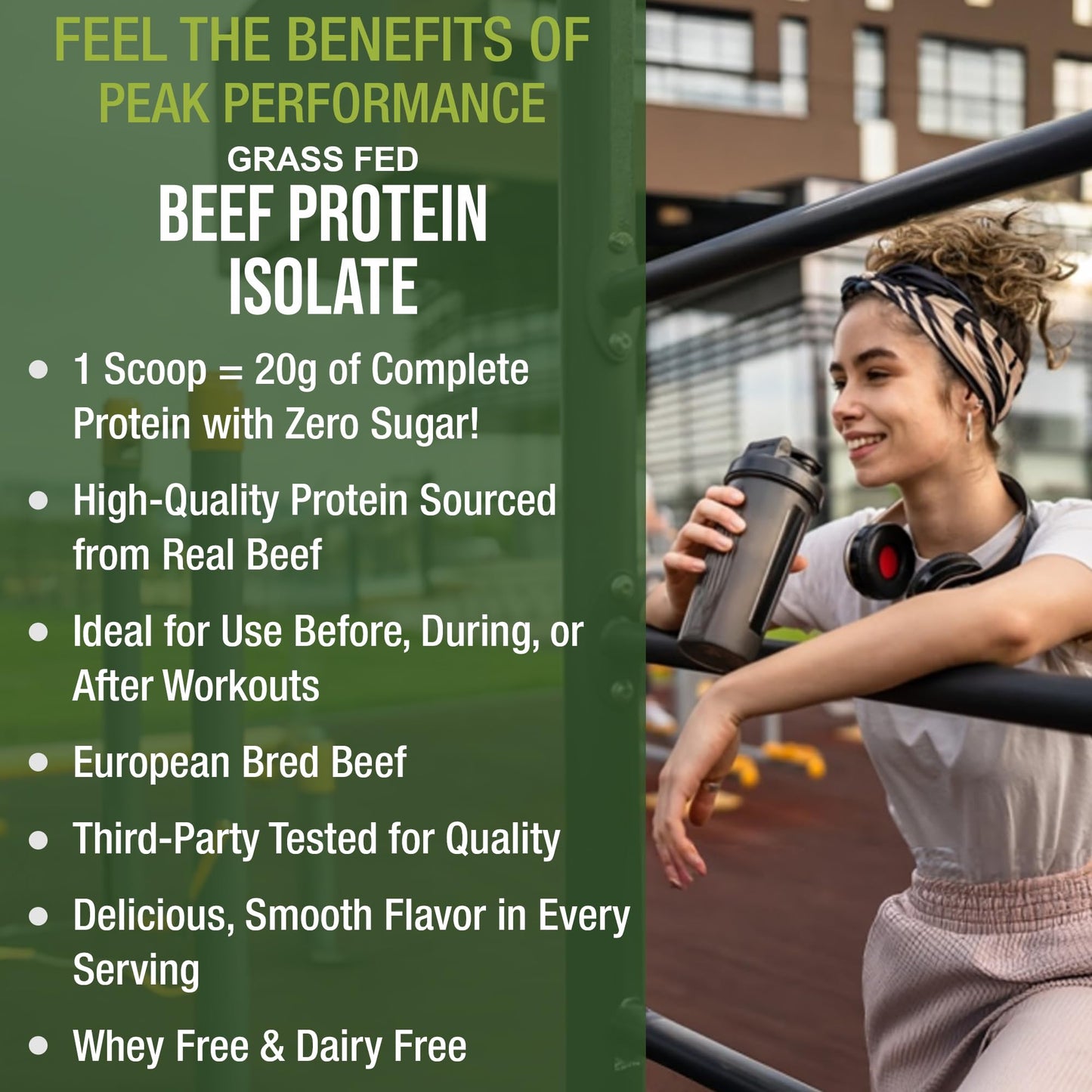 Grass Fed Beef Protein Powder - Lactose Free Great Tasting Beef Protein Isolate. Complete Animal Based Non Dairy Paleo Carnivore Supplement for Prime Muscle Building. No Whey. Unflavored - Maple Wellness Supplements
