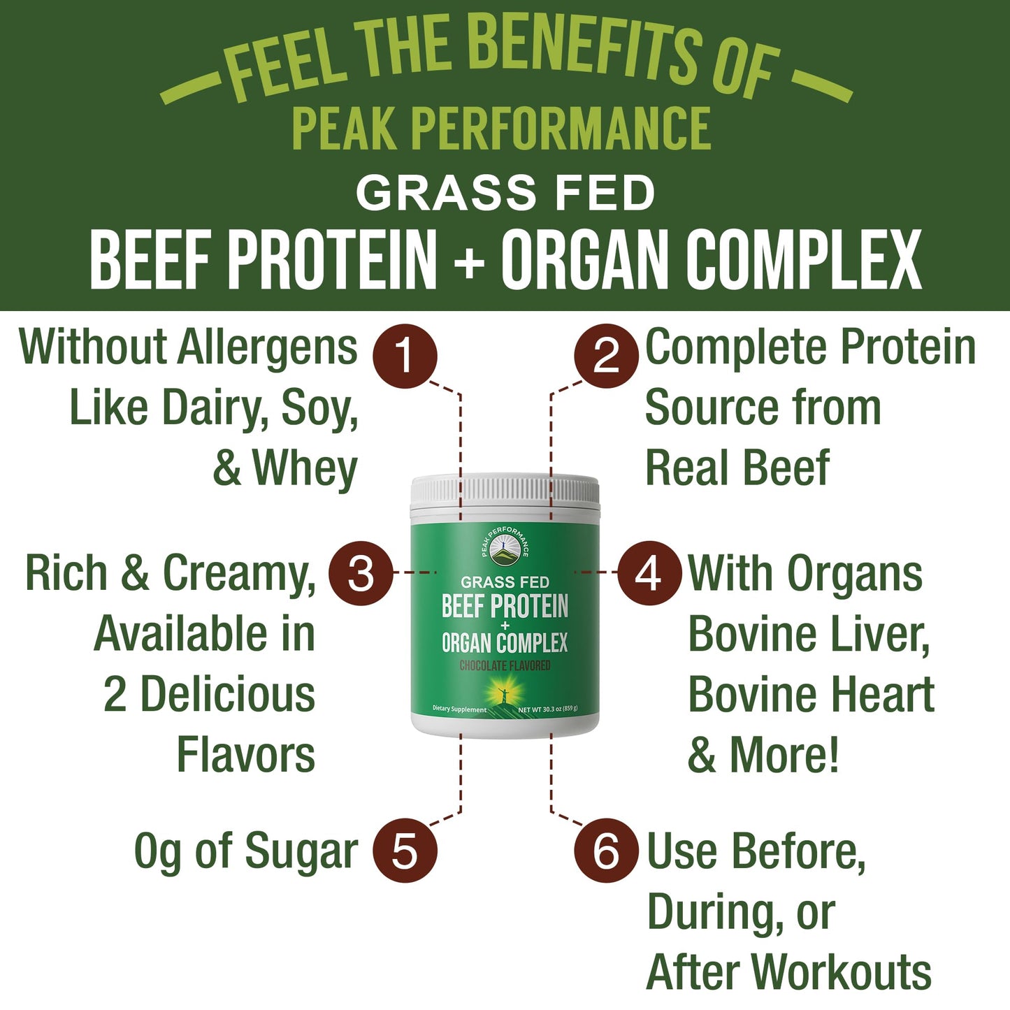 Grass Fed Beef Protein Powder + Organ Complex. Lactose Free Great Tasting Beef Protein Isolate. Animal Based Non Dairy No Whey Paleo Carnivore Supplement for Muscle Building. Chocolate Flavor - Maple Wellness Supplements