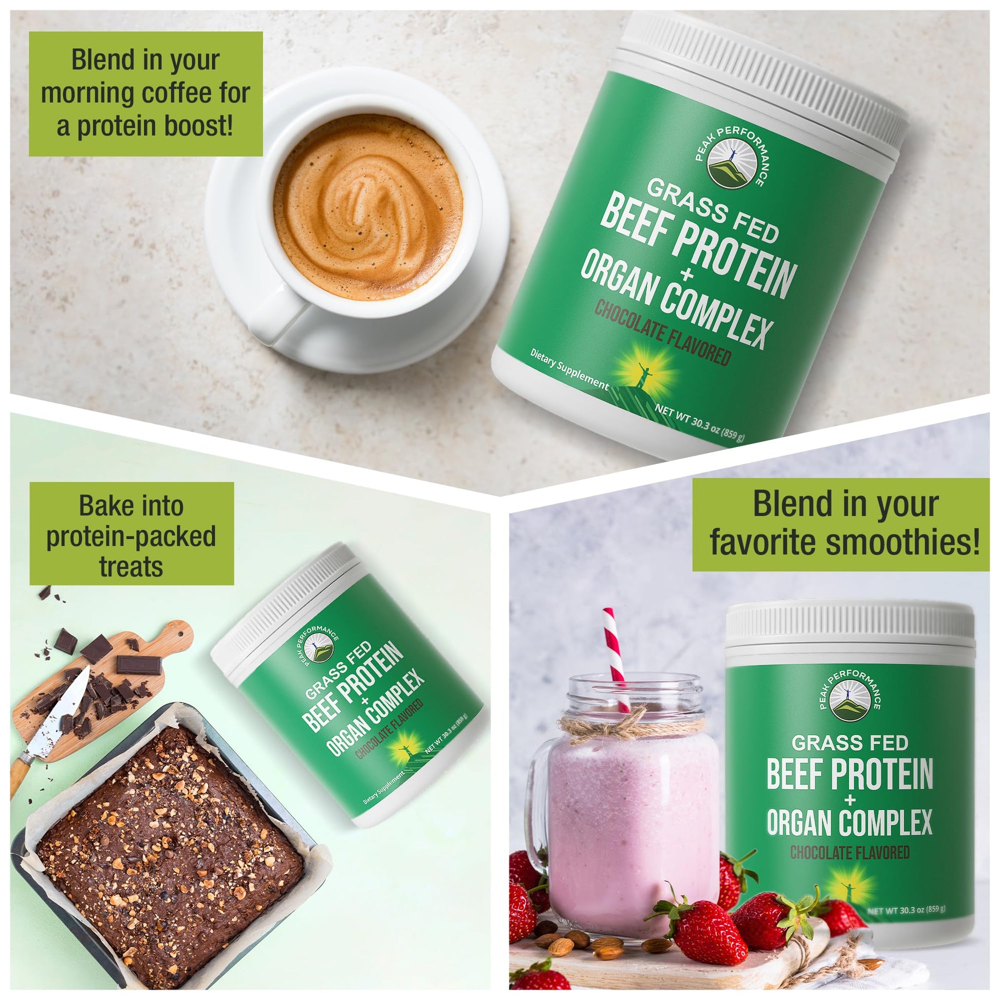 Grass Fed Beef Protein Powder + Organ Complex. Lactose Free Great Tasting Beef Protein Isolate. Animal Based Non Dairy No Whey Paleo Carnivore Supplement for Muscle Building. Chocolate Flavor - Maple Wellness Supplements