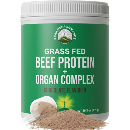 Grass Fed Beef Protein Powder + Organ Complex. Lactose Free Great Tasting Beef Protein Isolate. Animal Based Non Dairy No Whey Paleo Carnivore Supplement for Muscle Building. Chocolate Flavor - Maple Wellness Supplements
