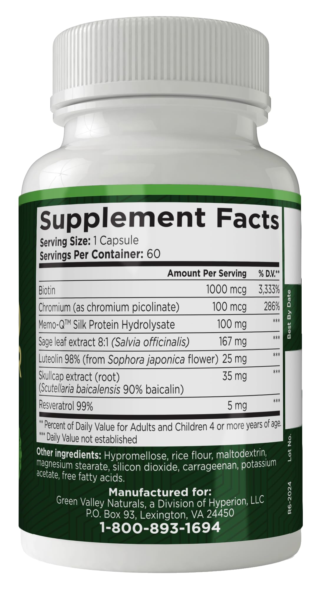 GREEN VALLEY NATURALS - Advanced Brain Power - Supports Healthy, Normal Brain Function, Focus and Concentration, clinically formulated to Support Healthy Brain Clarity. (1 Bottle, 60, Count) - Maple Wellness Supplements