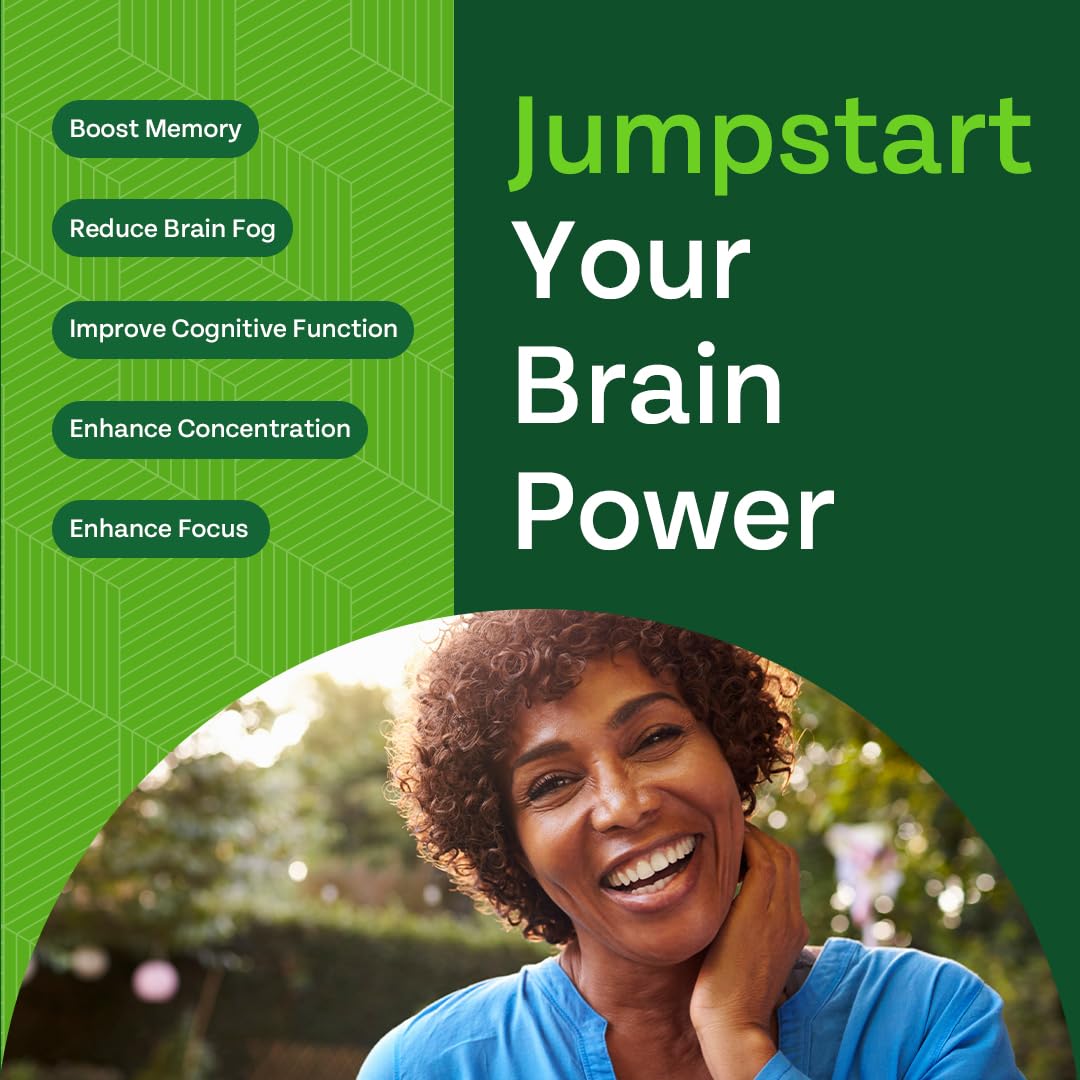 GREEN VALLEY NATURALS - Advanced Brain Power - Supports Healthy, Normal Brain Function, Focus and Concentration, clinically formulated to Support Healthy Brain Clarity. (1 Bottle, 60, Count) - Maple Wellness Supplements