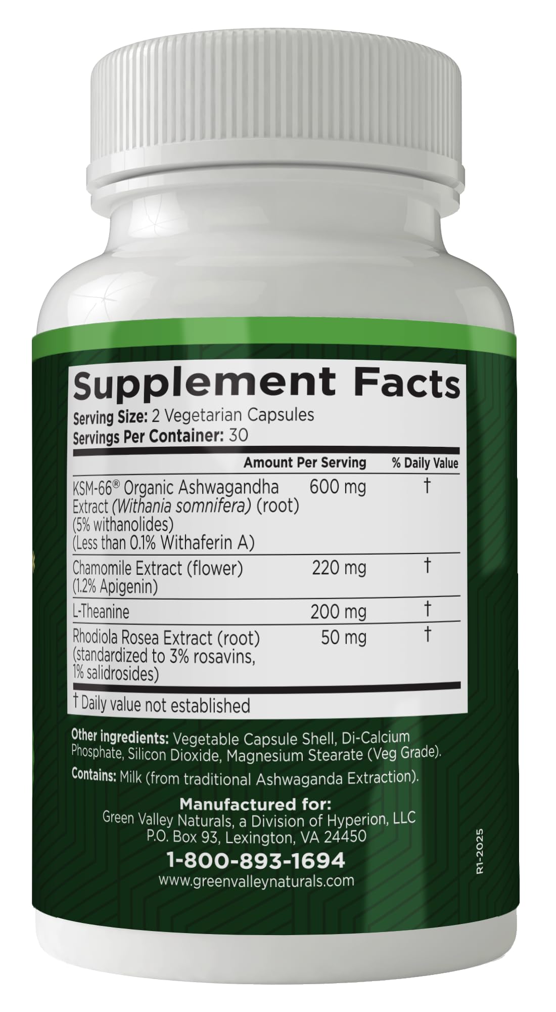GREEN VALLEY NATURALS My Sleep Miracle Vegan Sleep Support Supplement | Melatonin-Free Formula | Ashwagandha, Chamomile & L-Theanine | Promotes Calm, Relaxation & Restful Sleep | 60 Capsules - Maple Wellness Supplements