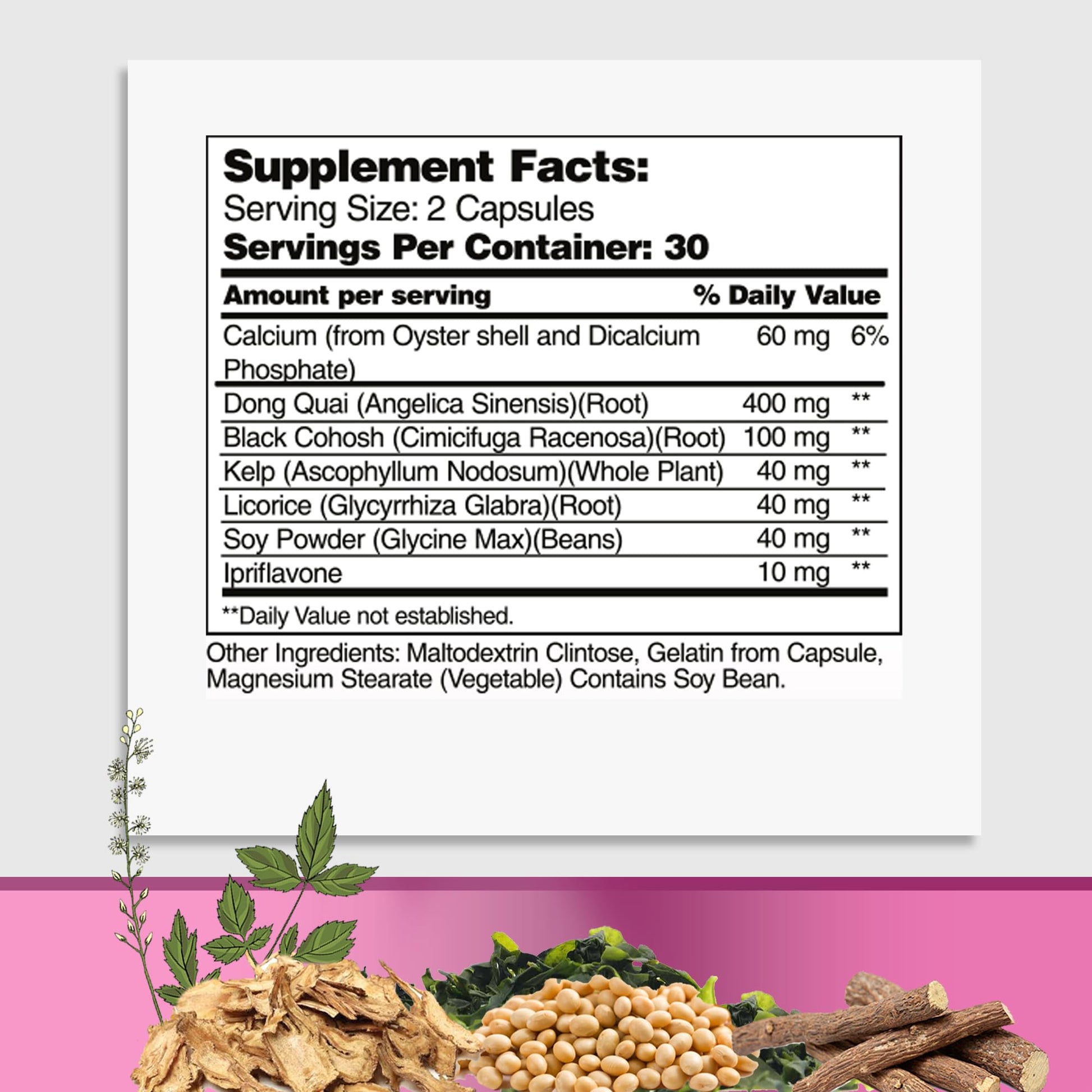 GreeNatr Menopause Supplements for Women - Perimenopause Supplements Women with Dong Quai & Black Cohosh for Menopause Hot Flashes - Menopause Support for Sleep Quality & Hormone Balance - 60 Caps - Maple Wellness Supplements
