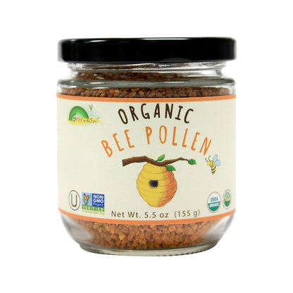 Greenbow Organic Bee Pollen - 100% USDA Certified Organic, Non-GMO, Halal, Kosher Certified, Pure & Natural Bee Pollen - Superfood Packed with Proteins - Maple Wellness Supplements