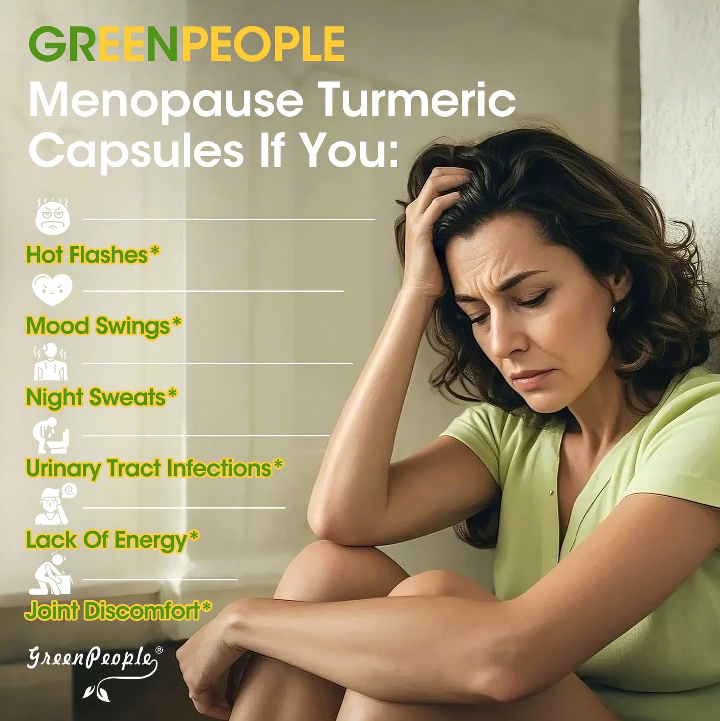 GREENPEOPLE Menopause Supplements for Women - Black Cohosh & Ashwagandha for Hot Flashes, Night Sweats, Mood Swings, Hormonal Balance Support,10 Billion CFU Probiotic - 120 Capsules Vegan Gluten-Free - Maple Wellness Supplements