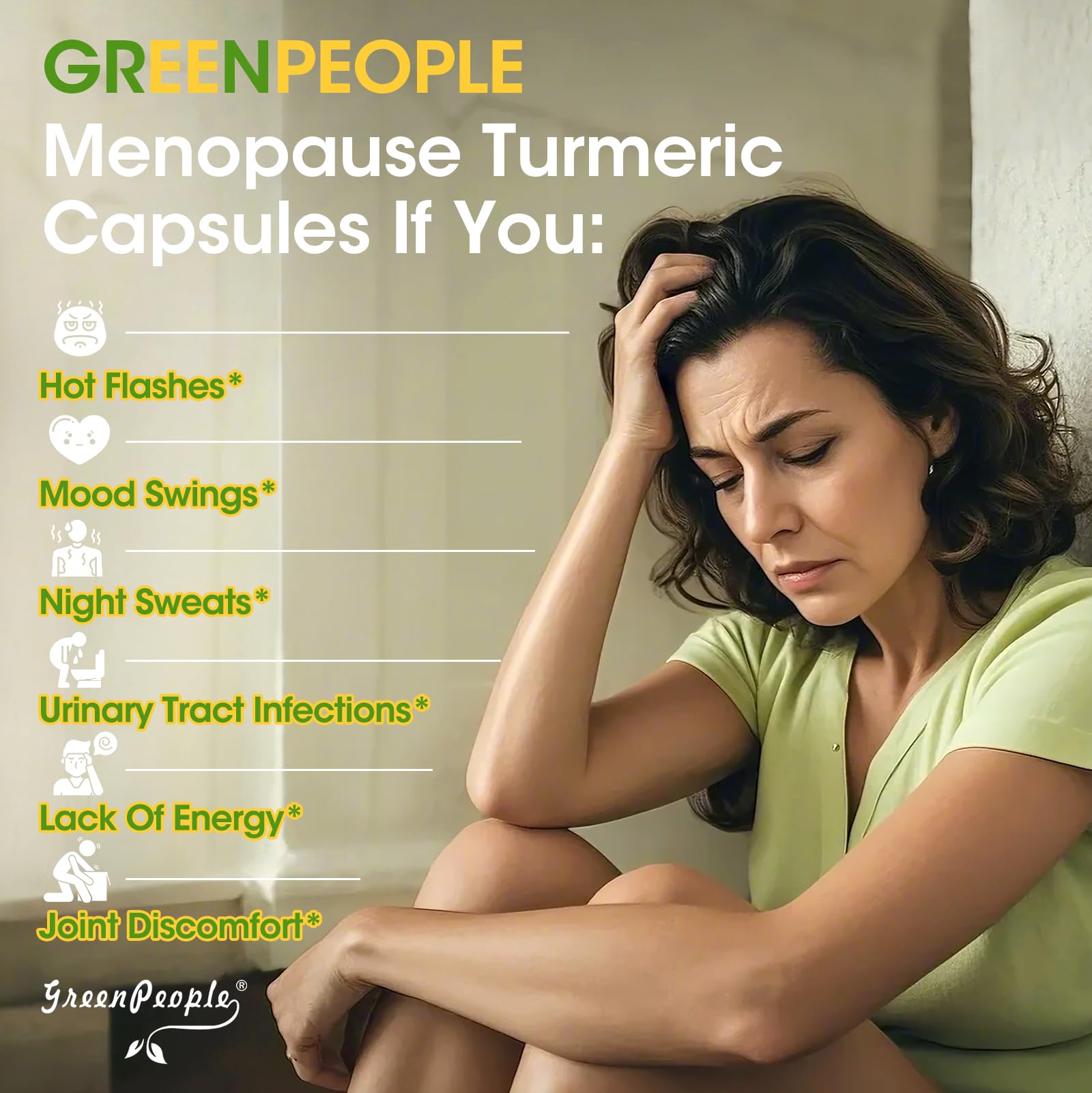 GREENPEOPLE Menopause Supplements for Women - Black Cohosh & Ashwagandha for Hot Flashes, Night Sweats, Mood Swings, Hormonal Balance Support,10 Billion CFU Probiotic - 120 Capsules Vegan Gluten-Free - Maple Wellness Supplements