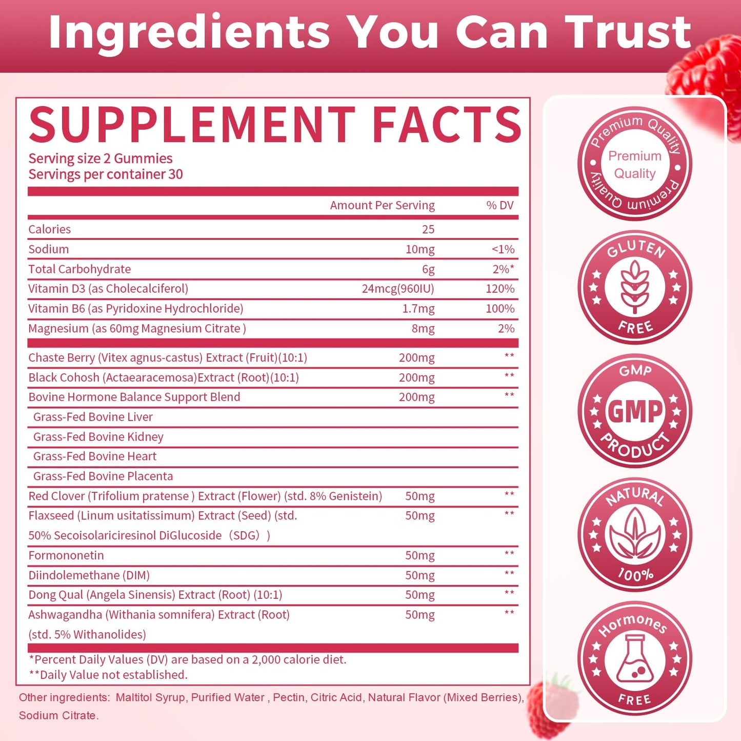 GREENPEOPLE Menopause Supplements for Women Gummies - 16-in-1 Dual Action Menopause Relief W/Black Cohosh, Vitex, Beef Organs for Hormone Balance, Hot Flashes, Night Sweats & Mood, Sugar-Free 60 CT - Maple Wellness Supplements