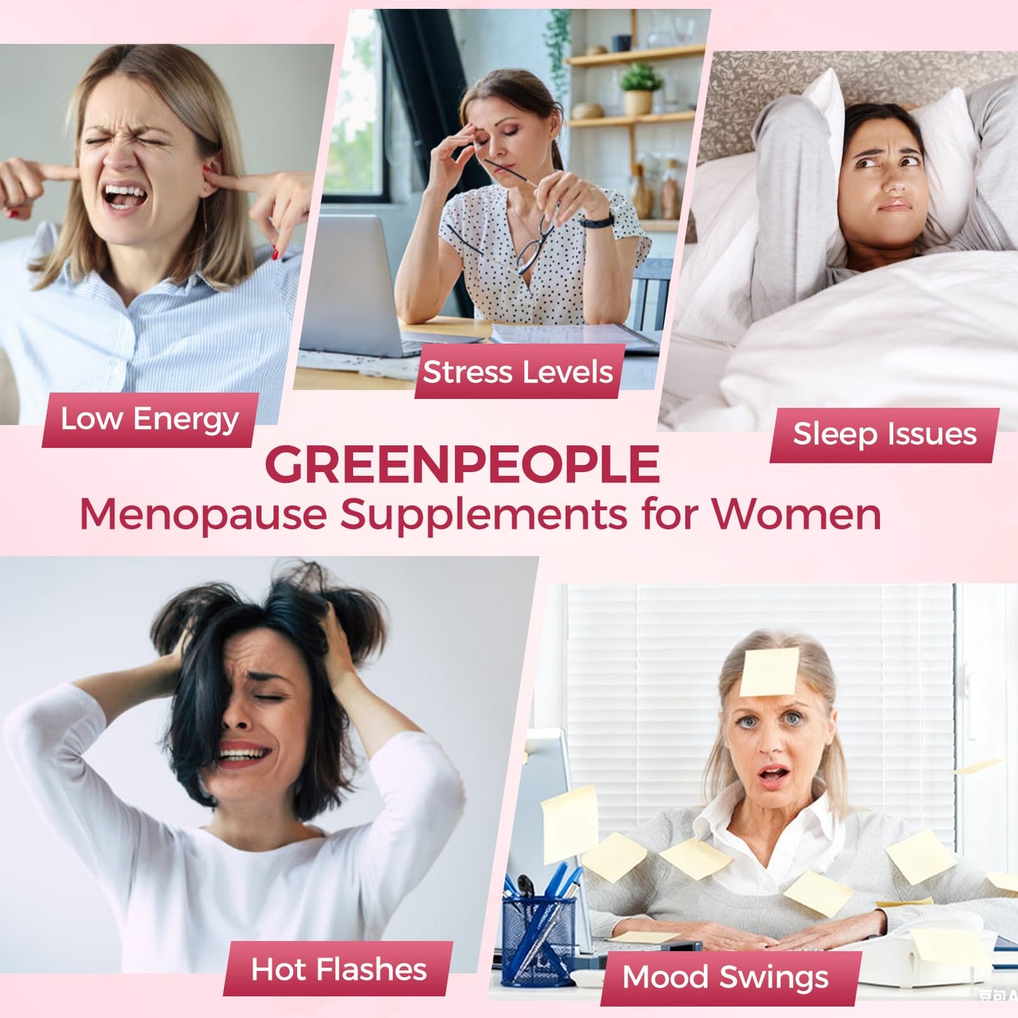 GREENPEOPLE Menopause Supplements for Women Gummies - 16-in-1 Dual Action Menopause Relief W/Black Cohosh, Vitex, Beef Organs for Hormone Balance, Hot Flashes, Night Sweats & Mood, Sugar-Free 60 CT - Maple Wellness Supplements
