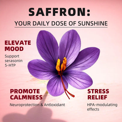 GREENPEOPLE Saffron Extract Supplements Drop - 24-in-1 88.5mg Saffron Extract with Ashwagandha,Black Cohosh & Lion's Mane for Mood&Focus,Stress Relief,Cortisol Reducer,Menopause – Vegan 2FL OZ - Maple Wellness Supplements