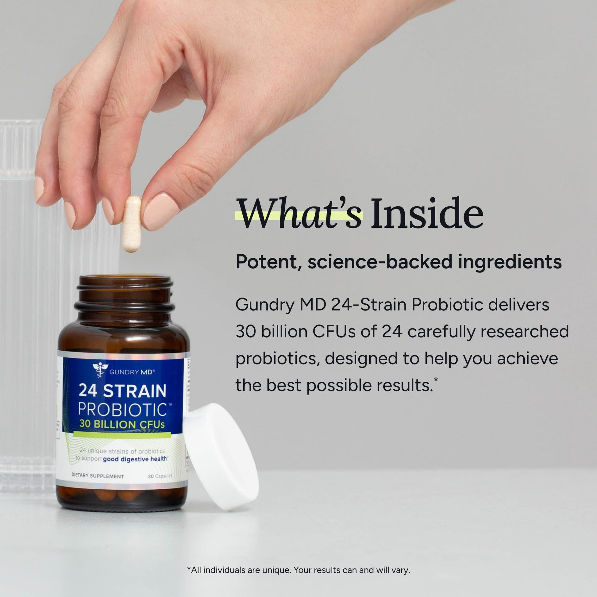 Gundry MD® 24 Strain Probiotic with 30 Billion CFUs, 30 Count - Maple Wellness Supplements