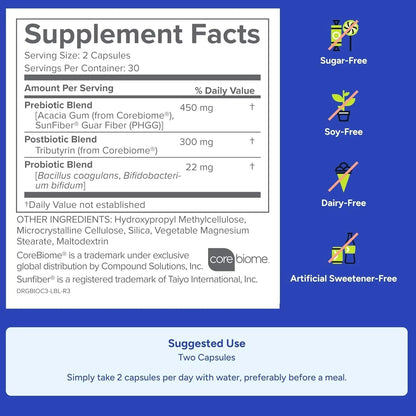 Gundry MD® Bio Complete 3 - Prebiotic, Probiotic, Postbiotic to Support Optimal Gut Health, 30 Day Supply (90 Day Supply) - Maple Wellness Supplements
