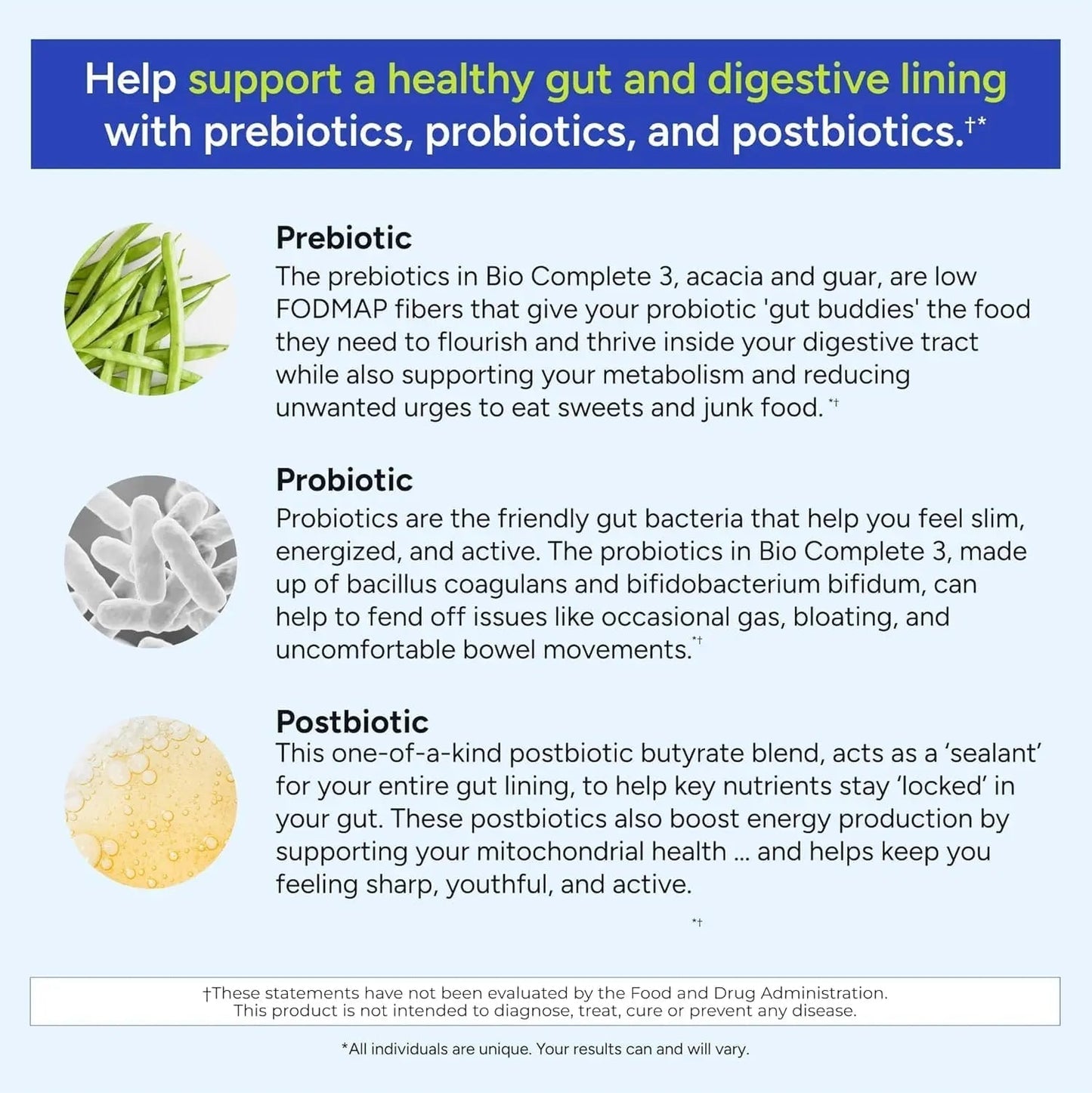 Gundry MD® Bio Complete 3 - Prebiotic, Probiotic, Postbiotic to Support Optimal Gut Health, 30 Day Supply (90 Day Supply) - Maple Wellness Supplements