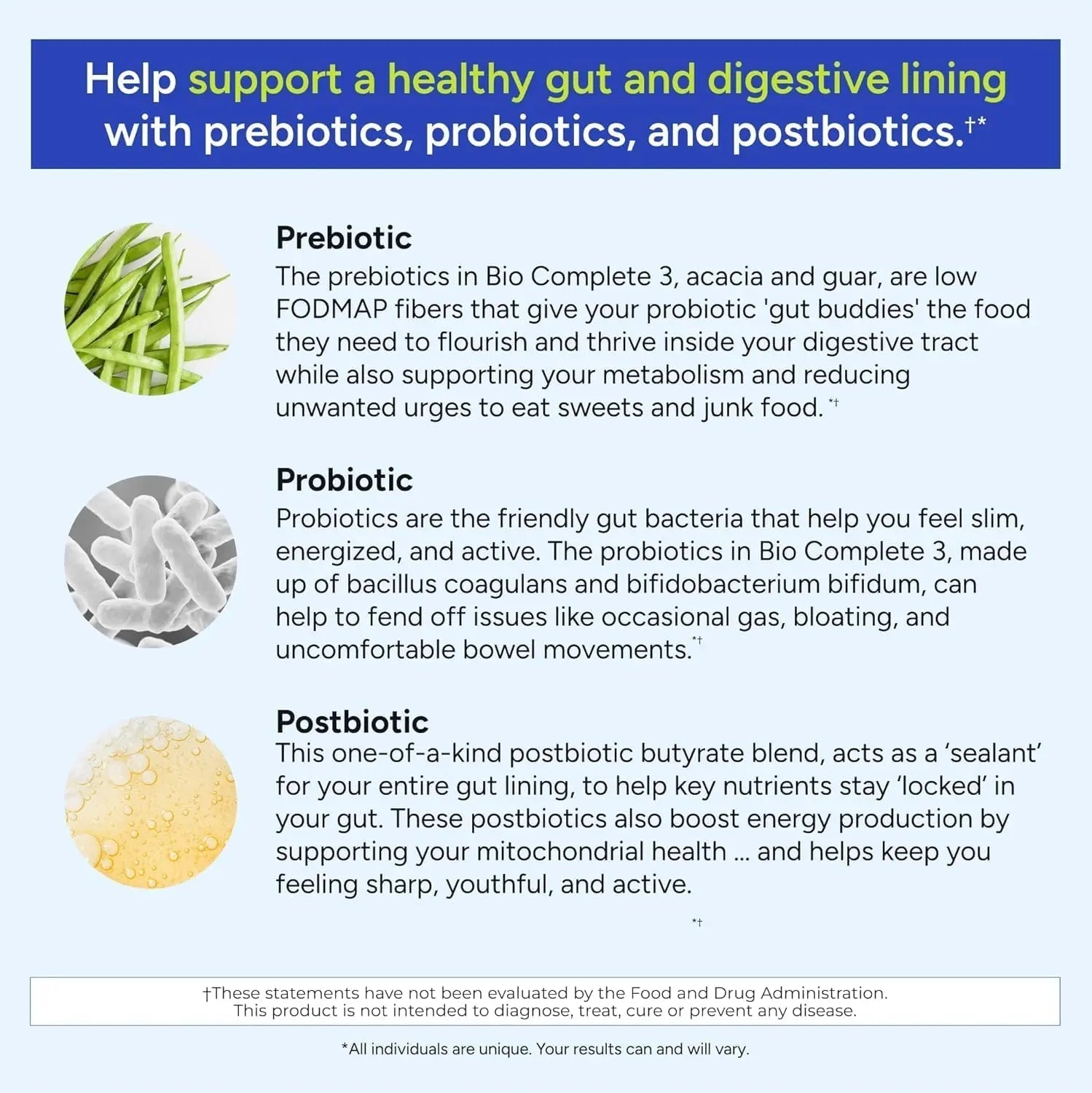 Gundry MD® Bio Complete 3 - Prebiotic, Probiotic, Postbiotic to Support Optimal Gut Health, 30 Day Supply (90 Day Supply) - Maple Wellness Supplements