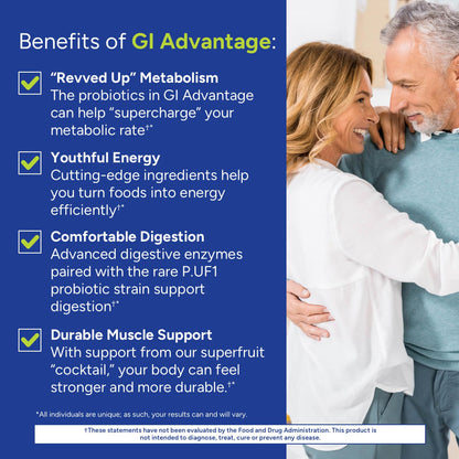 Gundry MD GI Advantage Gut Supplement with Probiotics, Digestive Enzymes, and Superfruit Extracts for Strong Metabolism, Energy, Digestion, - Maple Wellness Supplements