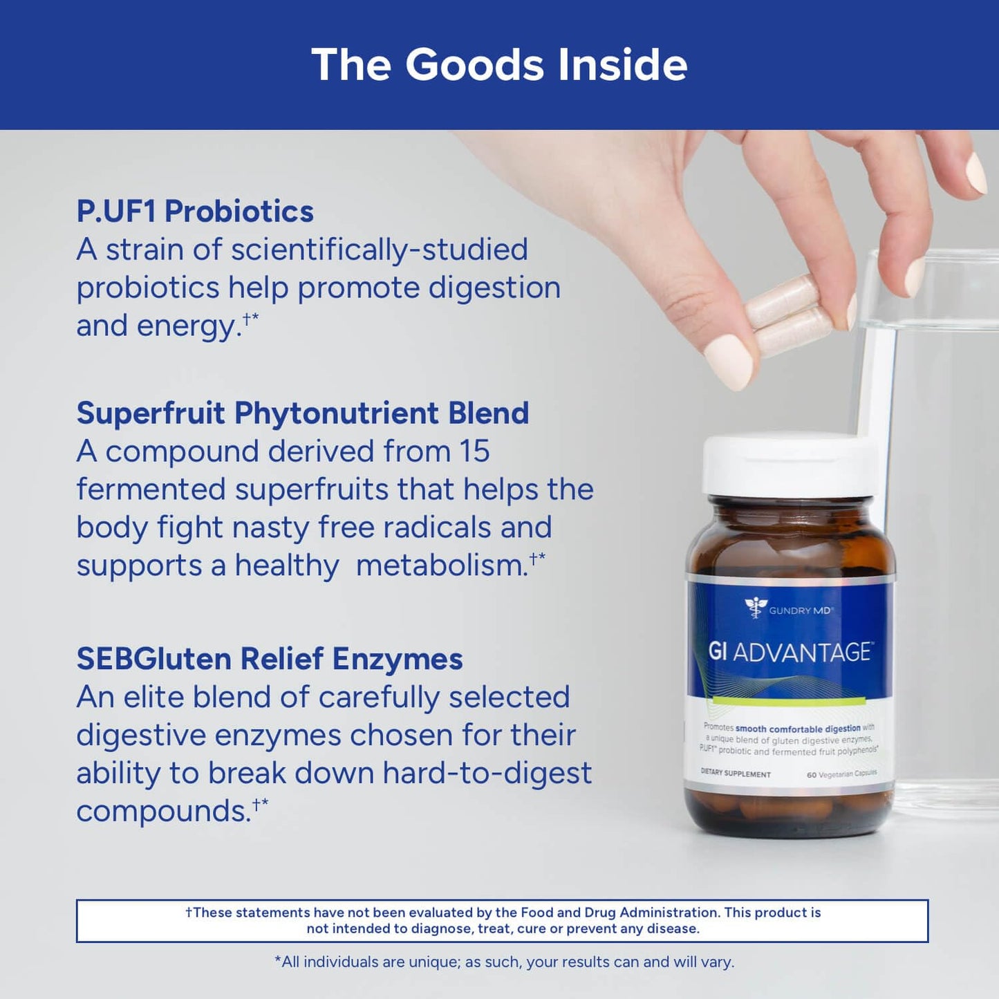 Gundry MD GI Advantage Gut Supplement with Probiotics, Digestive Enzymes, and Superfruit Extracts for Strong Metabolism, Energy, Digestion, - Maple Wellness Supplements
