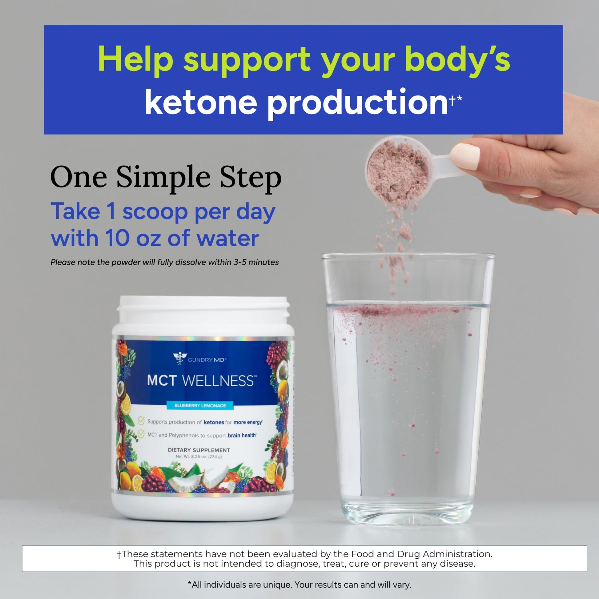 Gundry MD MCT Wellness Powder to Support Energy, Ketone Production and Brain Health, Keto Friendly, Sugar Free - Maple Wellness Supplements
