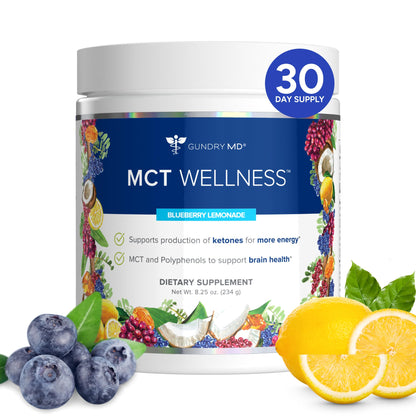 Gundry MD MCT Wellness Powder to Support Energy, Ketone Production and Brain Health, Keto Friendly, Sugar Free - Maple Wellness Supplements