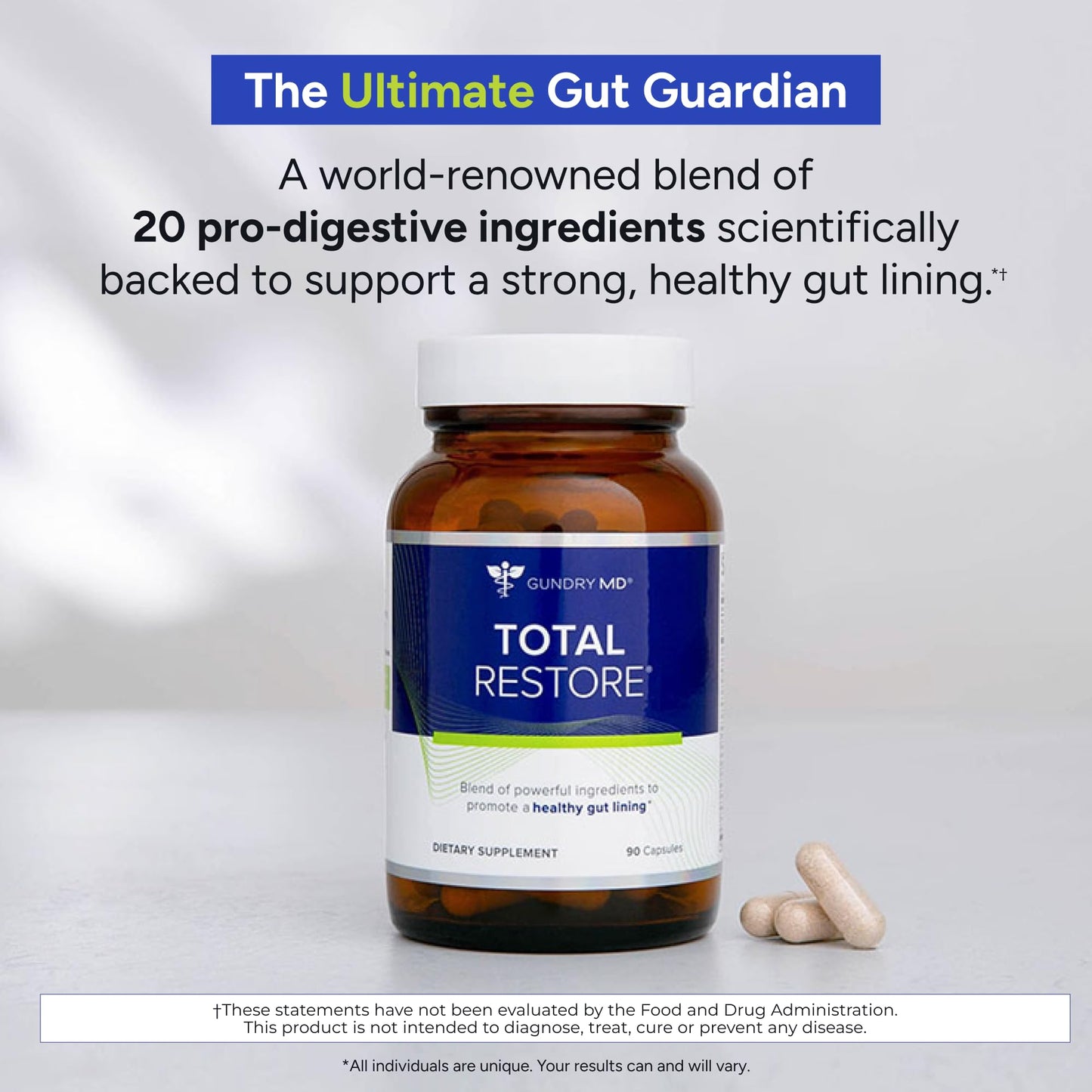 Gundry MD Total Restore Gut Lining Support, Digestive Supplement for Gastrointestinal Wellness, Gut Health Supplement - Maple Wellness Supplements