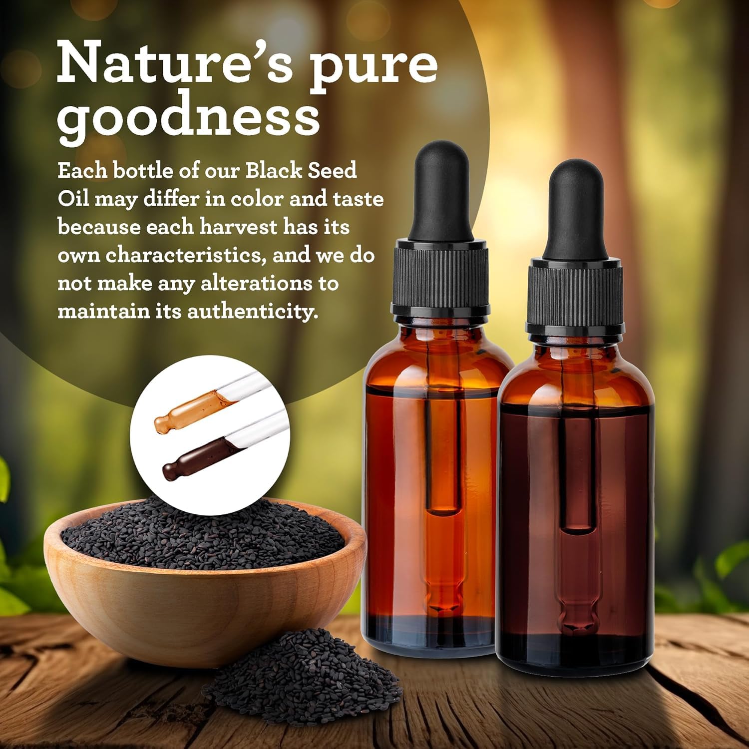 GuruNanda Black Seed Oil, Cold-Pressed Nigella Sativa - Rich in Vitamin D3 5000 Units, K2 & E, High Thymoquinone | Potent Antioxidant - Maple Wellness Supplements