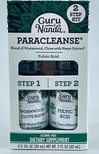 GuruNanda Paracleanse with Wormwood, Clove & Fulvic Acid with Neem Extract - 2 Step - Maple Wellness Supplements