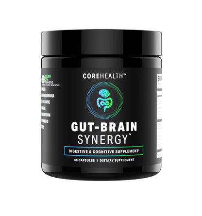 Gut-Brain Synergy Probiotic & Nootropic – 30Billion CFU Psychobiotic + Prebiotic with Ashwagandha, L-Theanine & Zinc for Gut Health, Mood Support, Stress Relief, Bloating Relief & Brain Focus & Memory - Maple Wellness Supplements