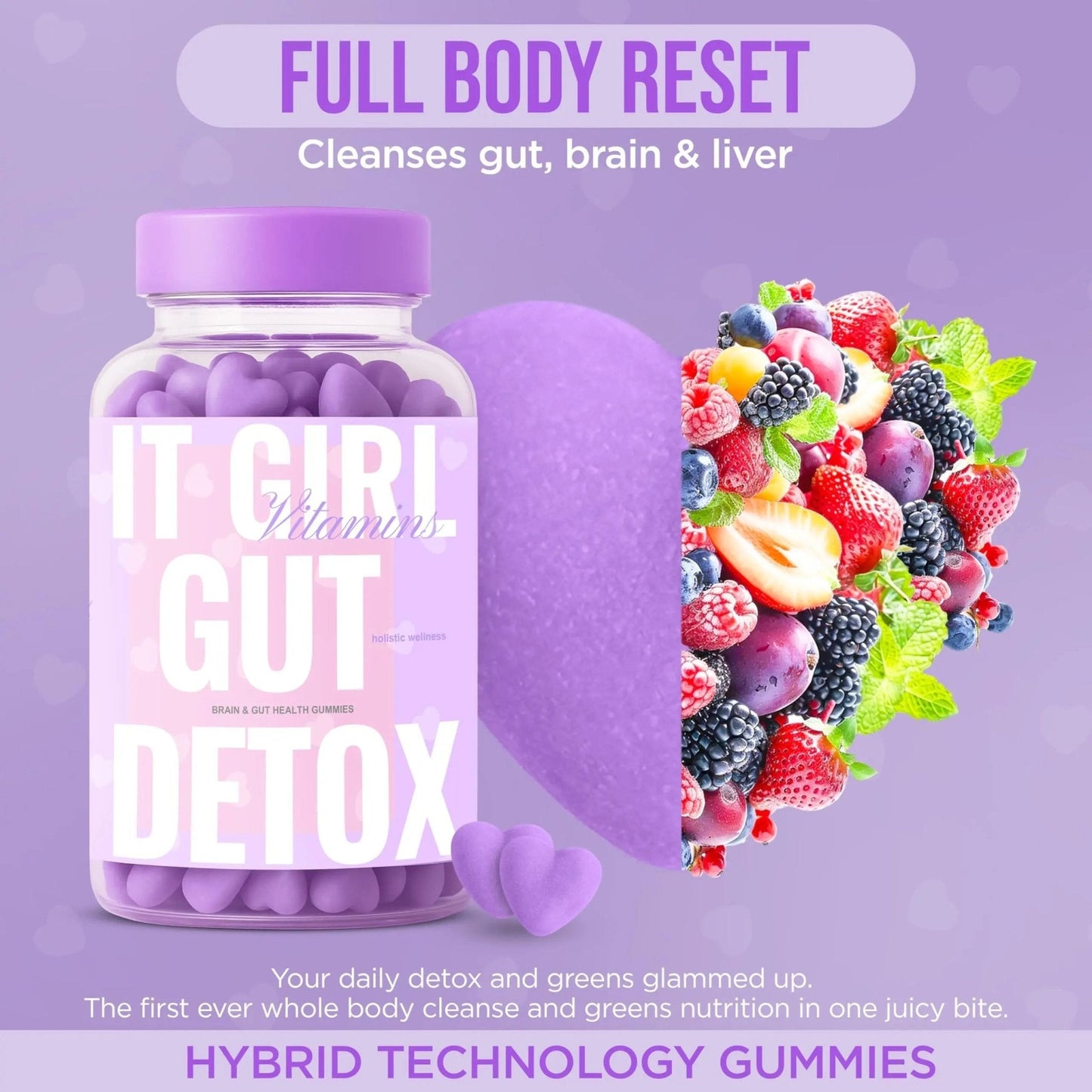Gut Health Cleanse Detox Gummies for Women & Teens – Probiotics, Prebiotics, Digestive Enzymes & Superfoods Greens Blend – Vegan Daily Digestive Supplement for Bloating Relief, Debloat & Gut Wellness - Maple Wellness Supplements