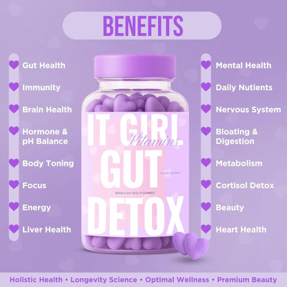 Gut Health Cleanse Detox Gummies for Women & Teens – Probiotics, Prebiotics, Digestive Enzymes & Superfoods Greens Blend – Vegan Daily Digestive Supplement for Bloating Relief, Debloat & Gut Wellness - Maple Wellness Supplements