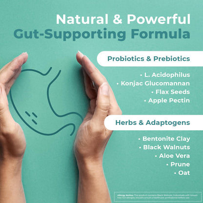 GutOptim Probiotic & Prebiotic Capsules | Pre and Probiotics for Synbiotic Gut Health & Bloating Relief for Women & Men | Enzyme with Probiotics for Digestive Health | Non-GMO, 60 Ct, 3 Month Supply - Maple Wellness Supplements