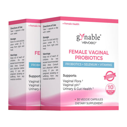 Gynable Vaginal Probiotics for Women Odor & Itch Support, Urinary | pH Balance, Female Probiotics 10 Billion CFU Lactobacillus Probiotics Blend,Selenium-Vitamin C/E/D3 Promote Immune Health,60 Count - Maple Wellness Supplements