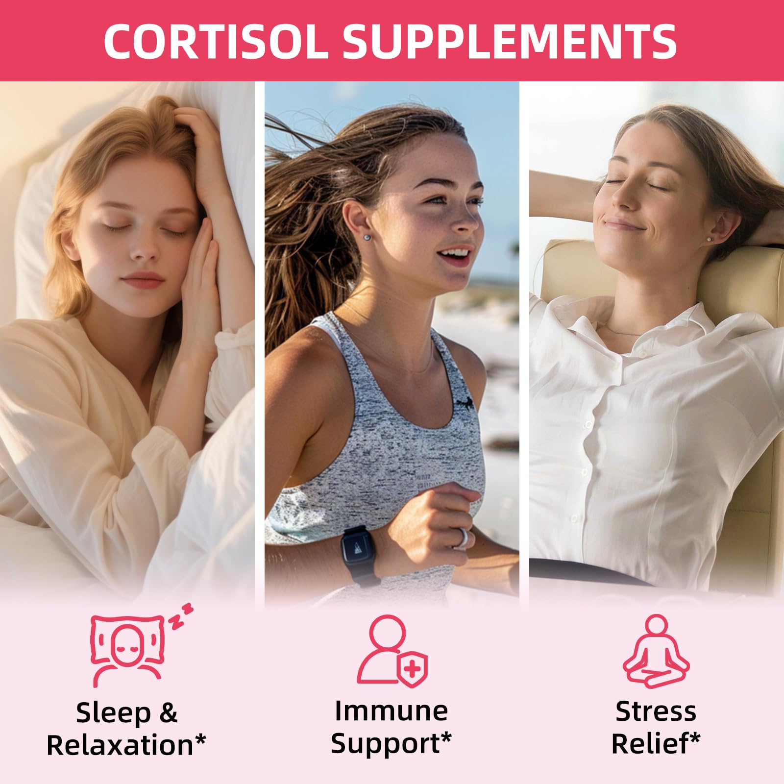 GZ HAOYUAN Cortisol Supplement Liquid Drops for Women and Men with Magnesium, Ashwagandha, L-theanine, Phosphatidylserine for Lower Cortisol, Calm, Mood, Sleep Support - 2 FL.OZ, Strawberry - Maple Wellness Supplements