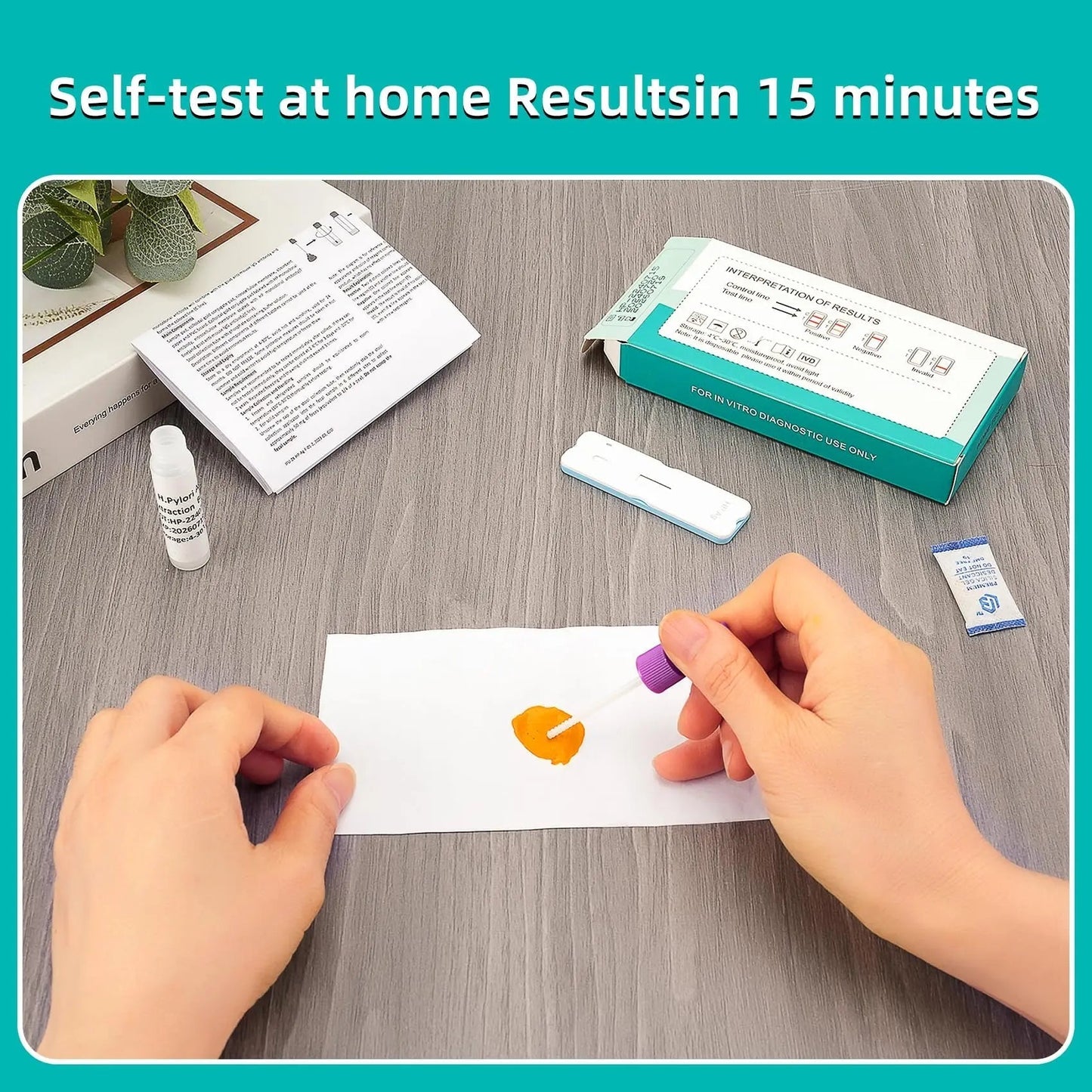 H. Pylori Helicobacter Pylori Stool 3 Test Kit, 10-15 Minutes, Highly Accurate, Easy to Use, Home Testing, No Lab Visit Required - Maple Wellness Supplements