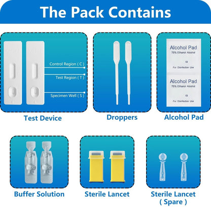 H Pylori Test Kit, Helicobacter Pylori Test Kit - Fast and Accurate, Self-Test at Home, Results in 10-15 Minutes, No Lab Visit Required - Maple Wellness Supplements