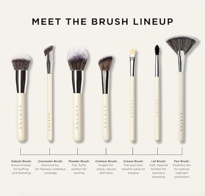 Haleys Beauty Kabuki Foundation Brush For Applying Powder, Foundation, Bronzer, Blush, and Mineral Make up, Soft Bristles, Seamless Blending, Makeup Brushes Essential, Vegan & Cruelty Free - Maple Wellness Supplements