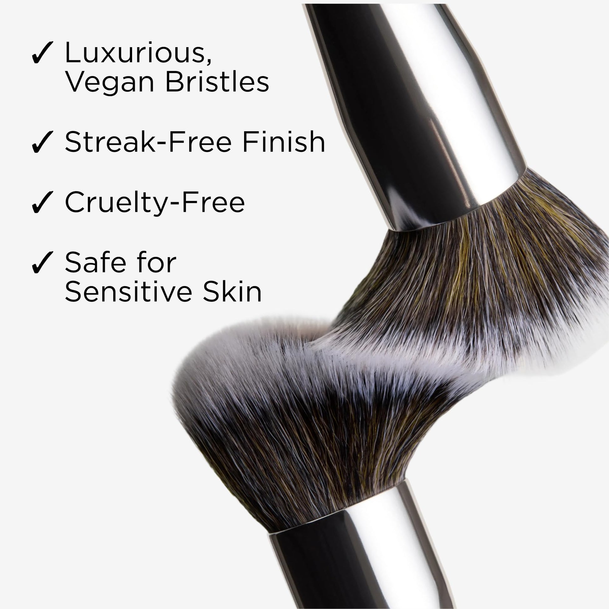 Haleys Beauty Kabuki Foundation Brush For Applying Powder, Foundation, Bronzer, Blush, and Mineral Make up, Soft Bristles, Seamless Blending, Makeup Brushes Essential, Vegan & Cruelty Free - Maple Wellness Supplements