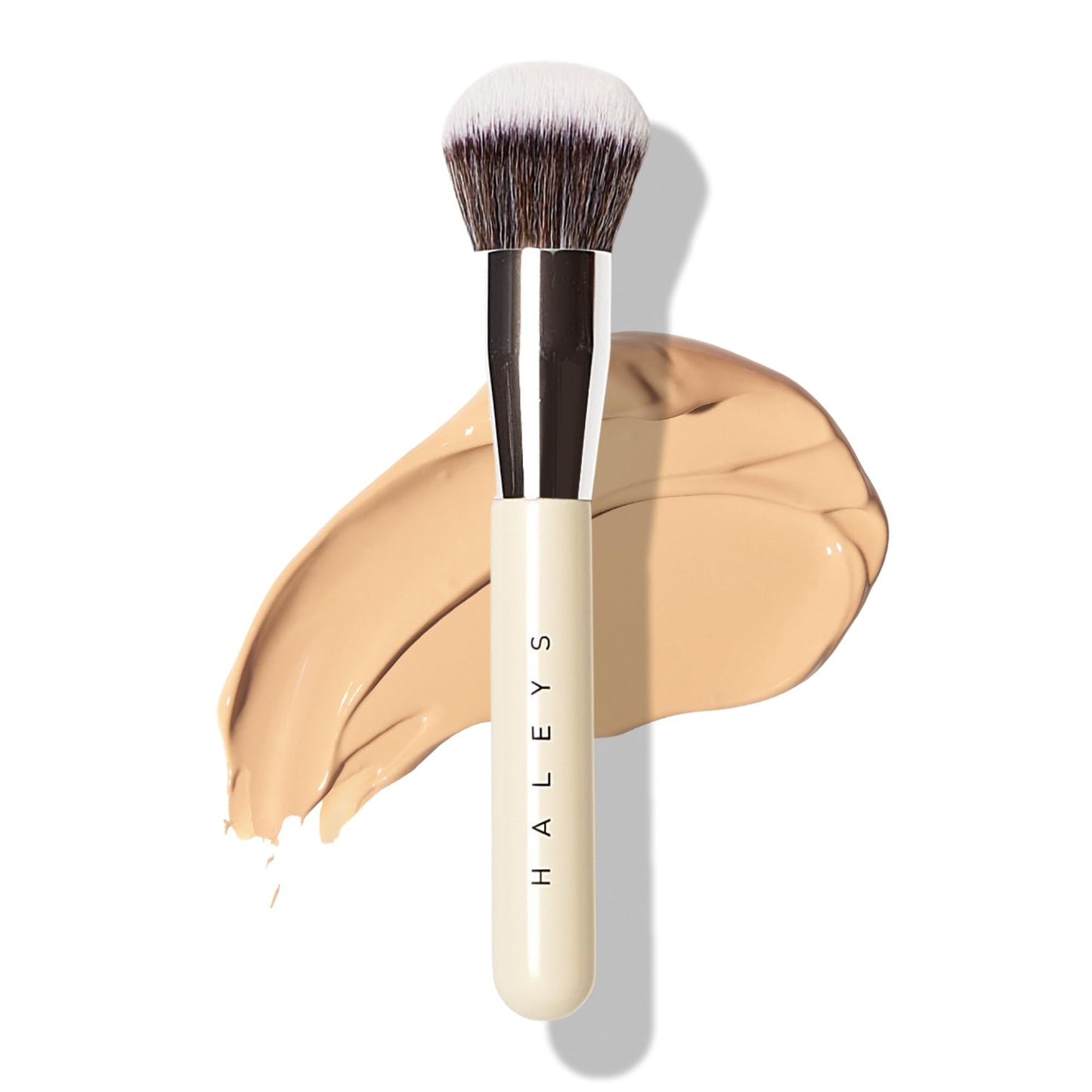 Haleys Beauty Kabuki Foundation Brush For Applying Powder, Foundation, Bronzer, Blush, and Mineral Make up, Soft Bristles, Seamless Blending, Makeup Brushes Essential, Vegan & Cruelty Free - Maple Wellness Supplements