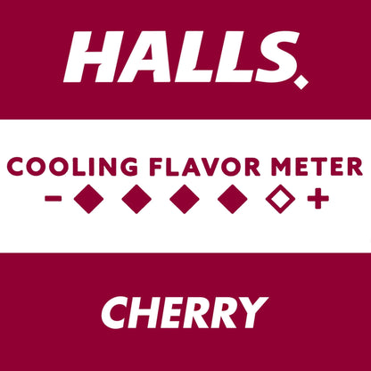 HALLS Cough and Throat Relief Cherry Cough Drops, Bulk Pack, 200 Drops - Maple Wellness Supplements